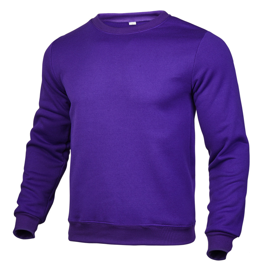 Herren klassisches Rundhals-Sweatshirt mit weichem Fleece-Innenfutter, geripptem Saum und verstärkten Nähten – Marzano
