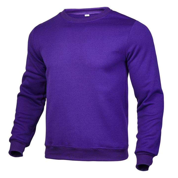 Herren klassisches Rundhals-Sweatshirt mit weichem Fleece-Innenfutter, geripptem Saum und verstärkten Nähten – Marzano
