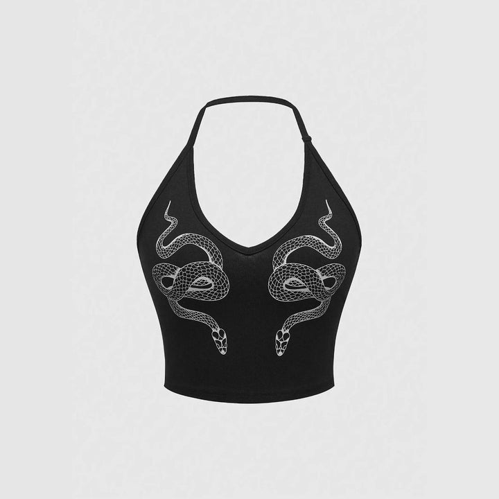 Damen Crop Top mit Schlangendesign Echo Archiv