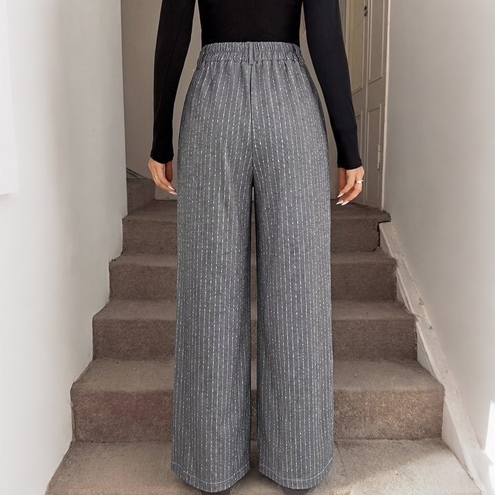 Damen Hochtaillierte Stoffhose mit Nadelstreifen Echo Archiv