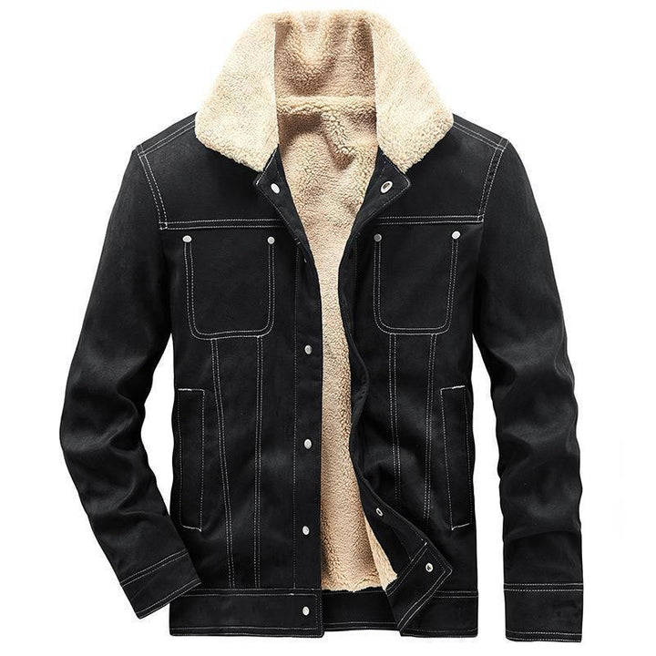 Herren Wildlederoptik Truckerjacke mit Teddyfutter Echo Archiv