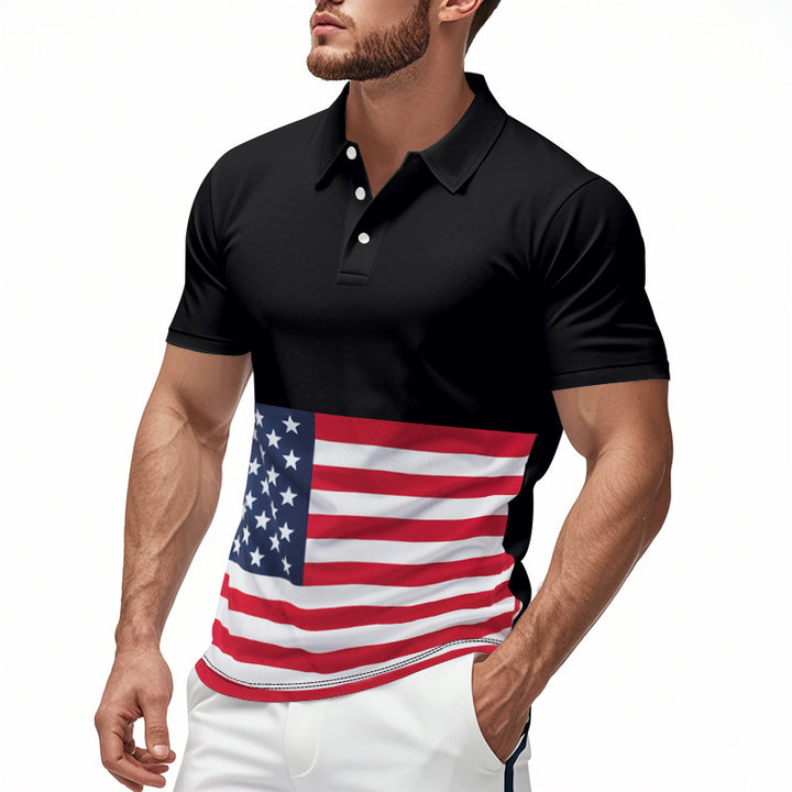 Herren Poloshirt mit einzigartigem Flaggenmotiv und moderner Passform Echoarchiv