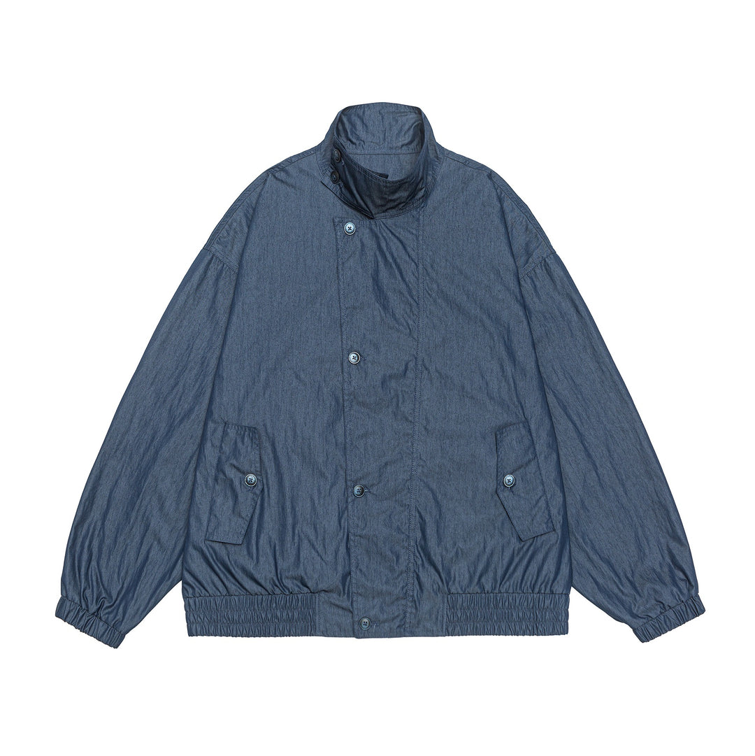 Unisex Leichter Boxy‑Blouson mit Funnel‑Kragen und Utility‑Taschen Echoarchiv