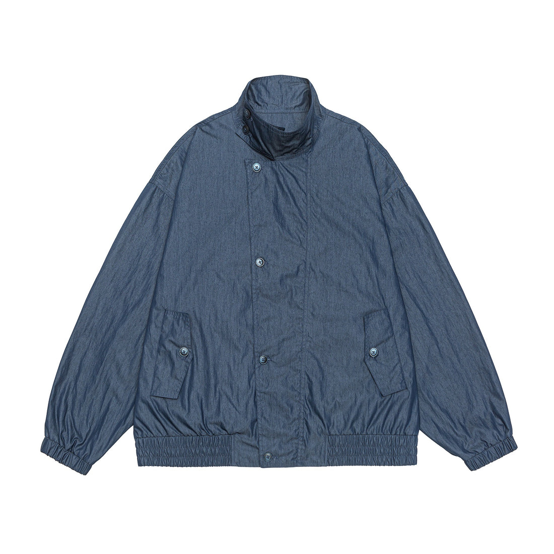 Unisex Leichter Boxy‑Blouson mit Funnel‑Kragen und Utility‑Taschen Echoarchiv