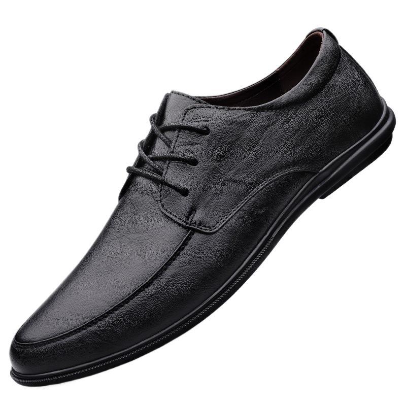 Herren Elegante Echtleder Schnürschuhe Echoarchiv