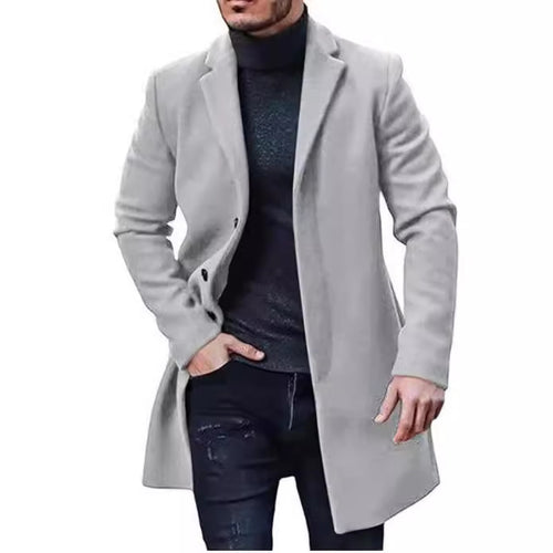 Herren eleganter Melton-Mantel Echoarchiv