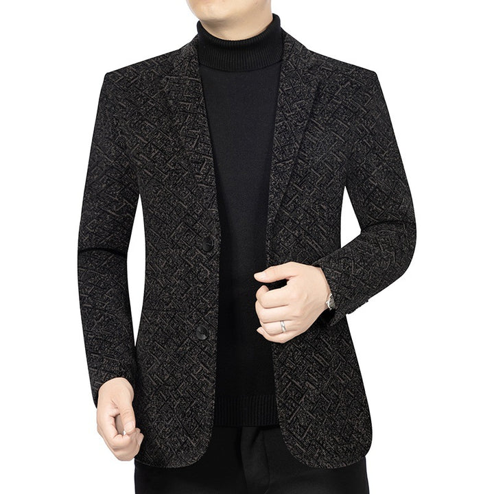 Herren Strukturierter Jersey-Sakko mit leichtem Innenfutter und schmaler Silhouette – Tianoro