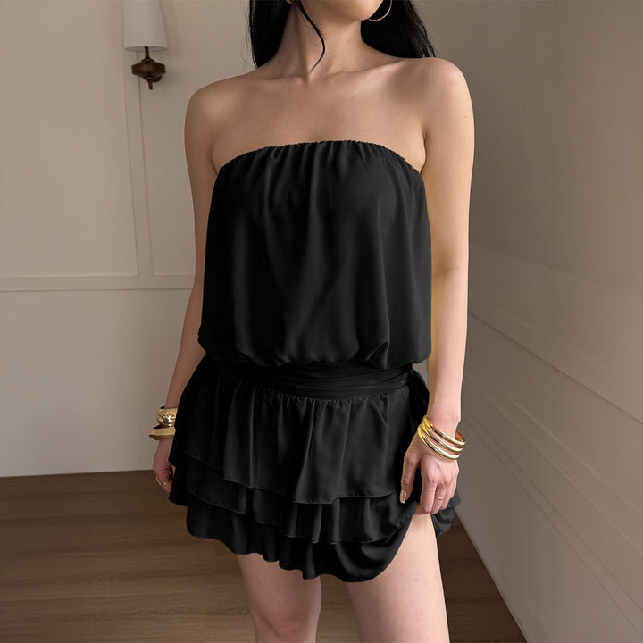 Damen Voluminöses Minikleid mit Rüschendetails Echo Archiv