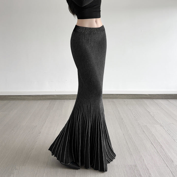 Damen Maxirock mit eleganter Rippenstruktur und modischem Glockenlauf Echo Archiv
