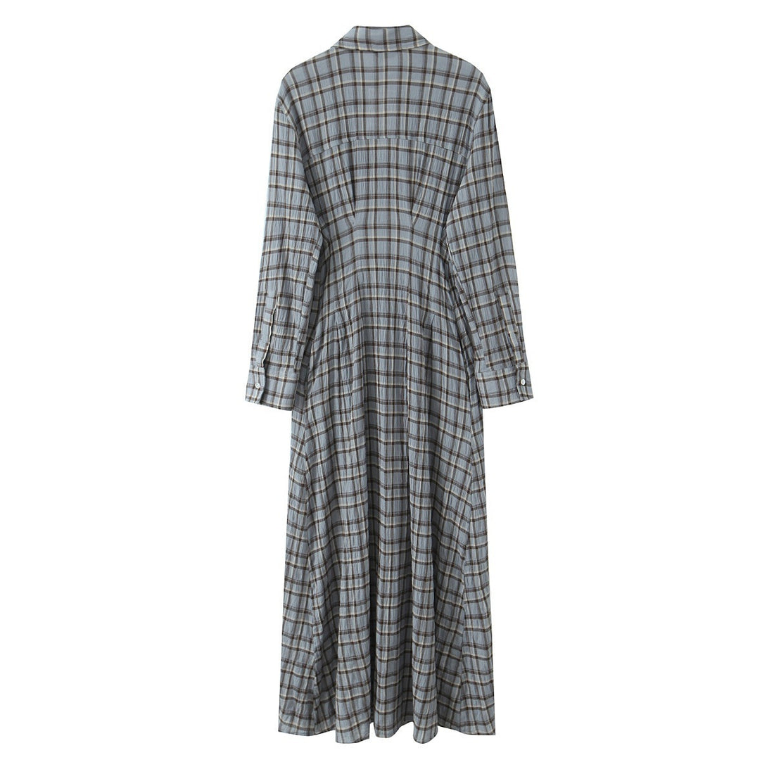 Damen Maxikleid im Hemdblusenstil mit durchgehender Knopfleiste und taillierter Faltenpartie Echo Archiv