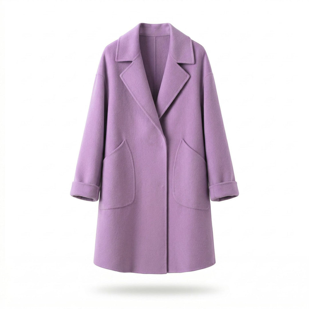 Damen Eleganter Wollmantel mit weit geschnittenem Design Echo Archiv