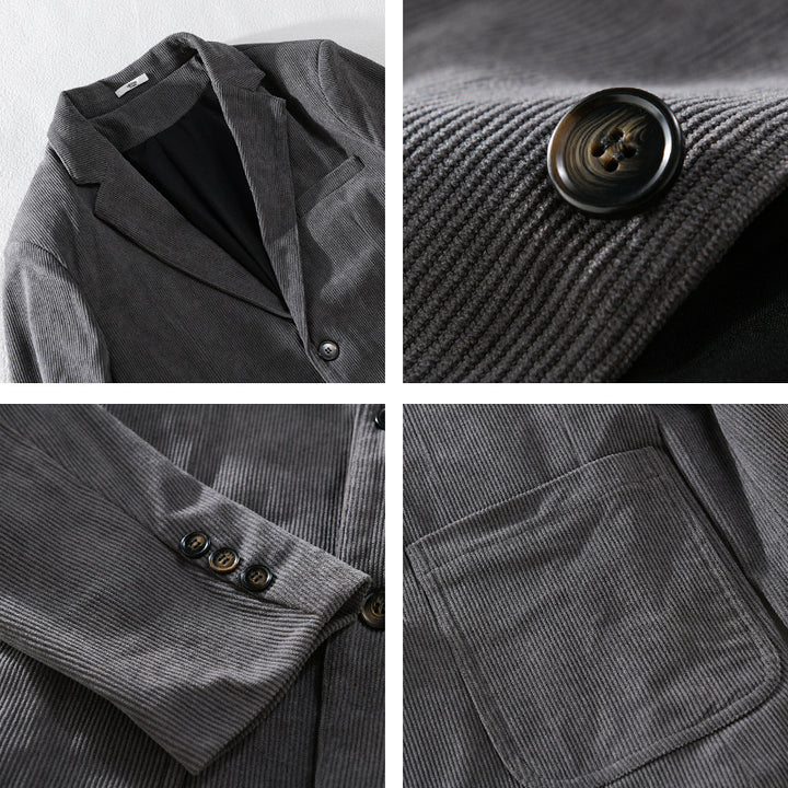 Herren Kordsakko im smart-casual Stil mit klassischer Knopfleiste Echoarchiv