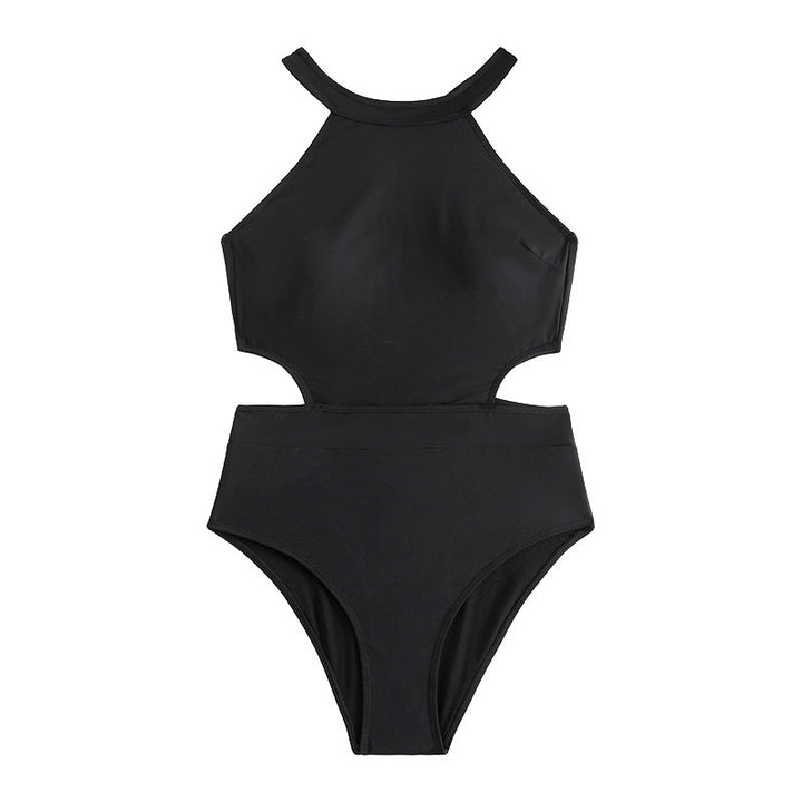Damen Einteiler Badeanzug mit hohem Kragen und seitlichem Cut-Out Echo Archiv