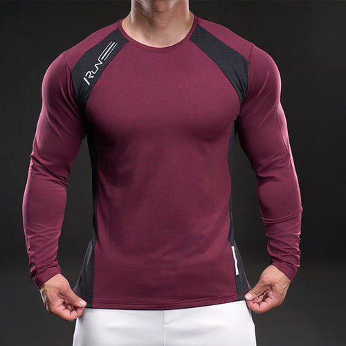 Herren Sportliches Langarmshirt mit atmungsaktivem Mesh-Einsatz Echoarchiv