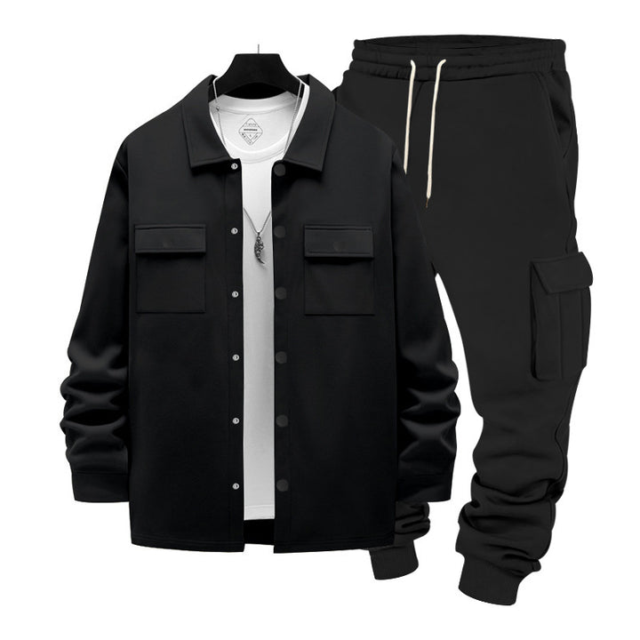 Herren lässiges Overshirt und Jogginghose Set Echoarchiv