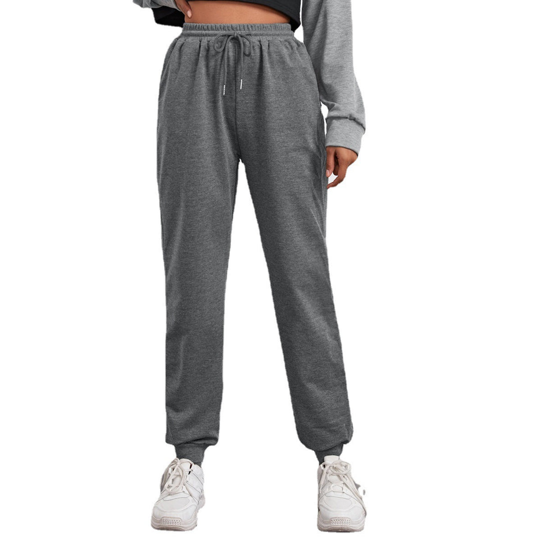 Damen nan relaxed Highwaist-Jogginghose mit elastischem Bund, Kordelzug und gerippten Saumbündchen Echo Archiv
