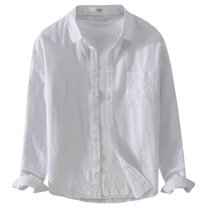 Herren Overshirt aus Baumwollmix mit Brusttasche und lockerem Schnitt Echoarchiv