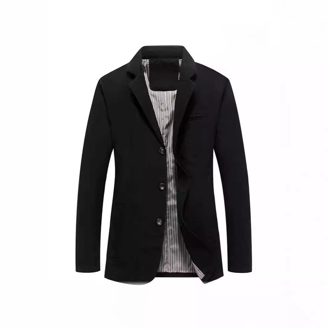 Herren Sakko im Casual-Stil mit Drei-Knopf-Front und aufgesetzten Taschen Echoarchiv