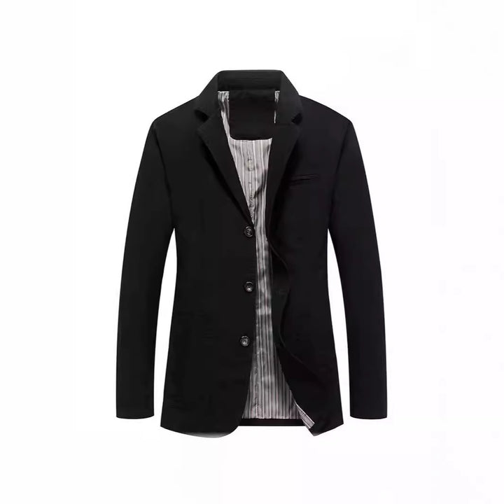 Herren Sakko im Casual-Stil mit Drei-Knopf-Front und aufgesetzten Taschen Echoarchiv