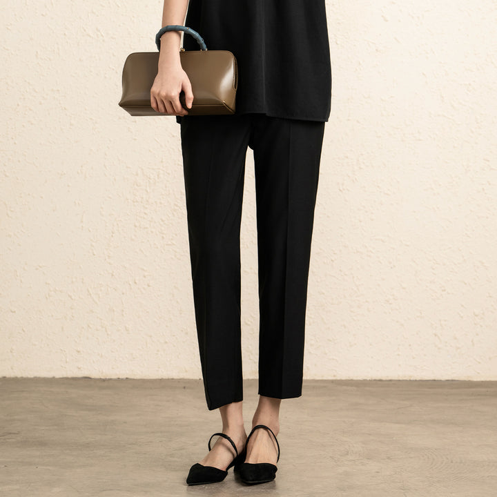 Damen Schicke Taillierte Stretch-Hosen – Avélisse
