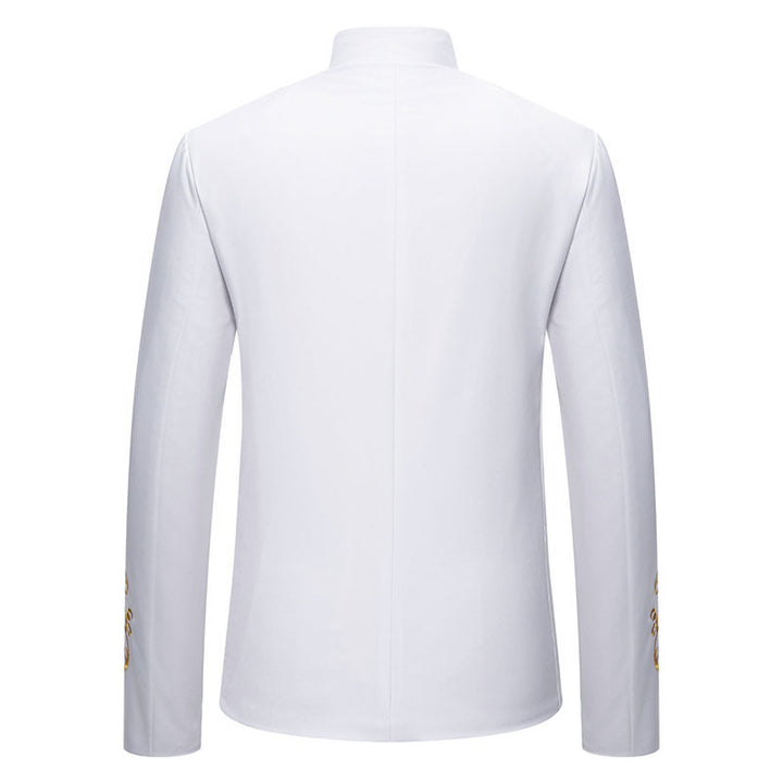 Herren eleganter Blazer mit kunstvoller goldener Stickerei Echoarchiv