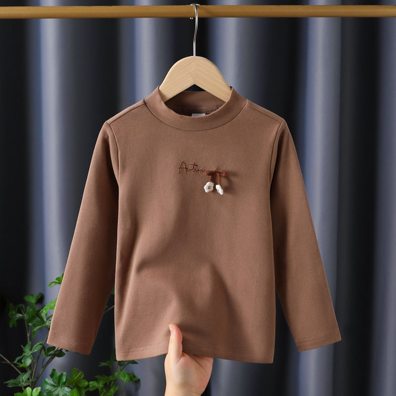 Mädchen Langarmshirt mit elegantem Stehkragen und filigraner Bestickung Echo Archiv