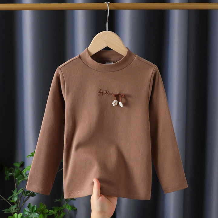 Mädchen Langarmshirt mit elegantem Stehkragen und filigraner Bestickung Echo Archiv