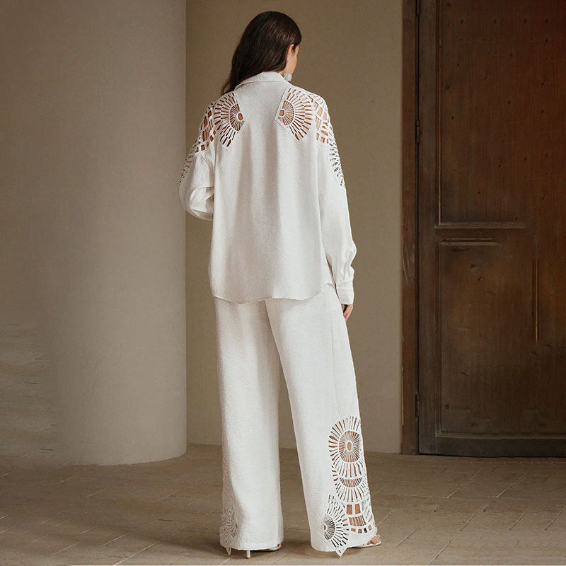 Damen Elegante Blusen und Hosen Kombination Echo Archiv