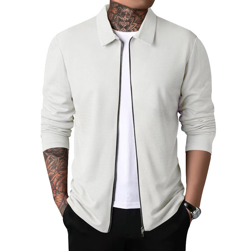 Herren sportliches Zip-Poloshirt Echoarchiv