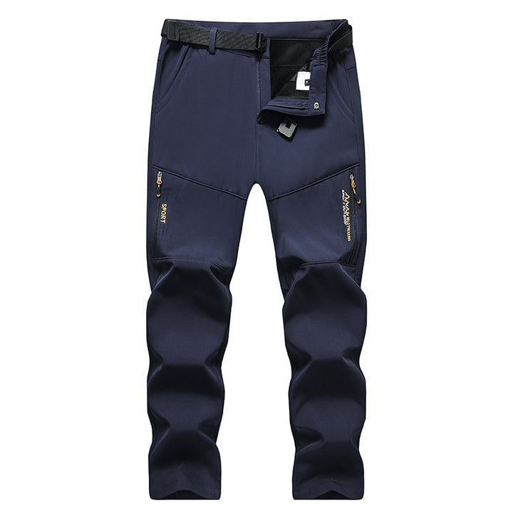 Herren Softshell-Outdoorhose mit integriertem Gürtel, knievorformten Verstärkungen und Reißverschlusstaschen Echoarchiv