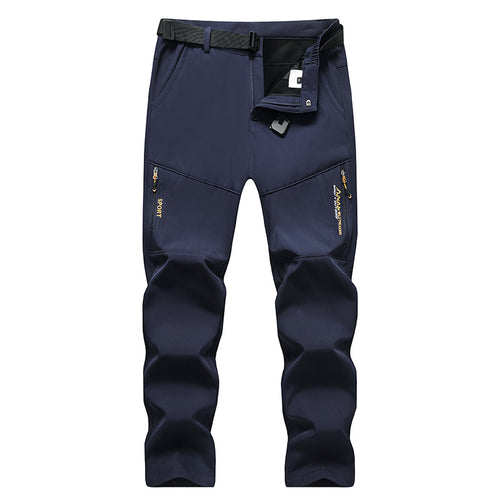 Herren Softshell-Outdoorhose mit integriertem Gürtel, knievorformten Verstärkungen und Reißverschlusstaschen Echoarchiv