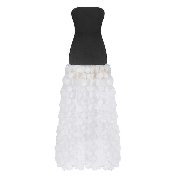 Damen Traumhaftes Tüll-Abendkleid ohne Ärmel und Volant-Design Echo Archiv