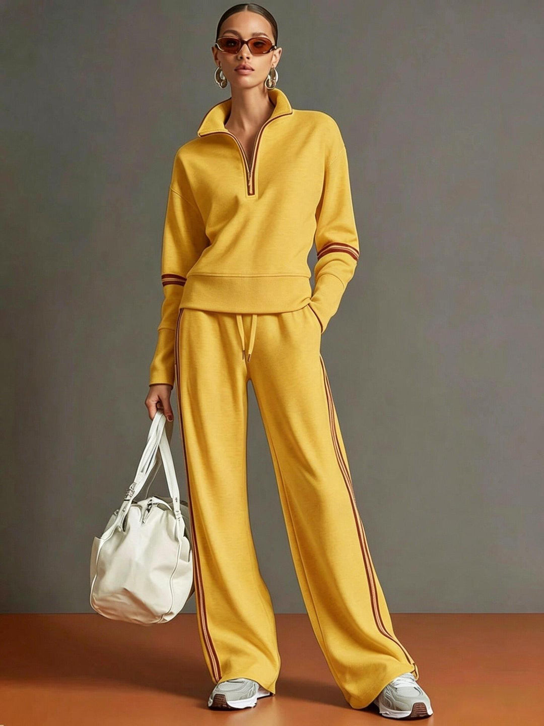 Damen Sportliches Oberteil und Hose Set Echo Archiv