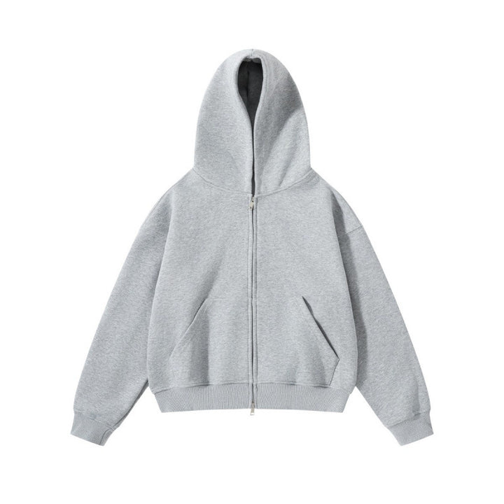 Unisex Oversize Kapuzenjacke mit durchgehendem Reißverschluss und Kängurutaschen aus Baumwoll-Fleece Echo Archiv