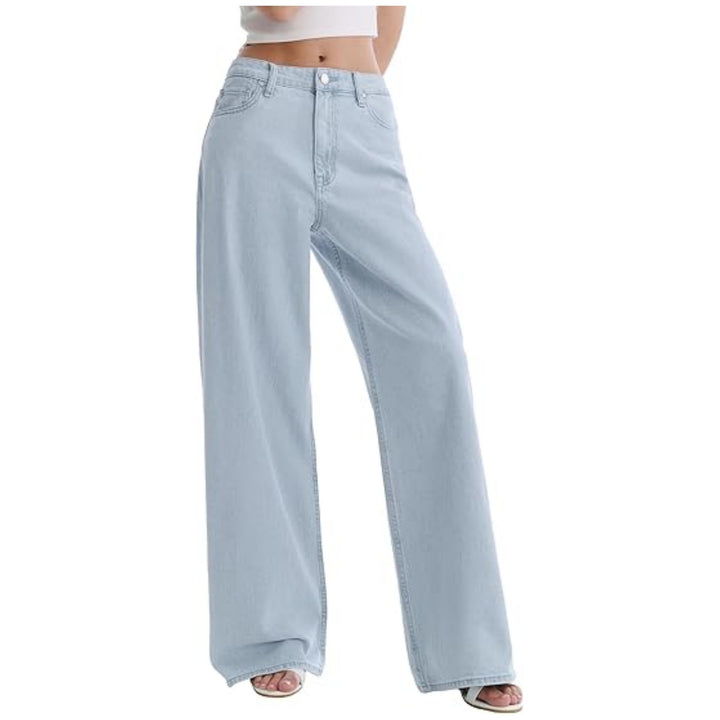 Damen High‑Waist weite Palazzo‑Hose aus leichtem Stretchstoff Echo Archiv