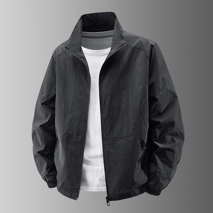 Herren Ultraleichter Urban-Windblouson mit Stehkragen, Zwei-Wege-Reißverschluss und elastischen Bündchen Echo Archiv