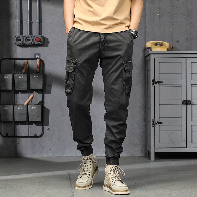 Herren Cargo-Joggerhose mit Tunnelzug, Multifachtaschen und geripptem Knöchelabschluss Echo Archiv