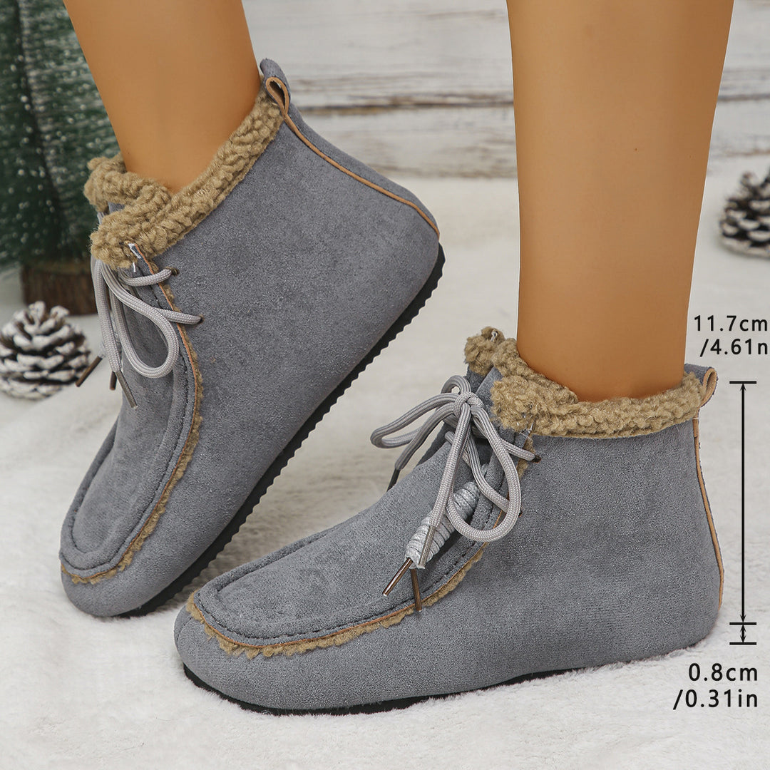 Damen Gefütterte Ankle-Boots im Mokassinstil mit Teddyfutter und profilierter Gummisohle Echo Archiv