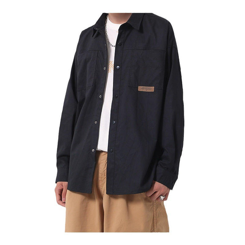 Herren lässige Utility-Hemdjacke mit großen Taschen und strapazierfähigem Baumwollmaterial Echoarchiv
