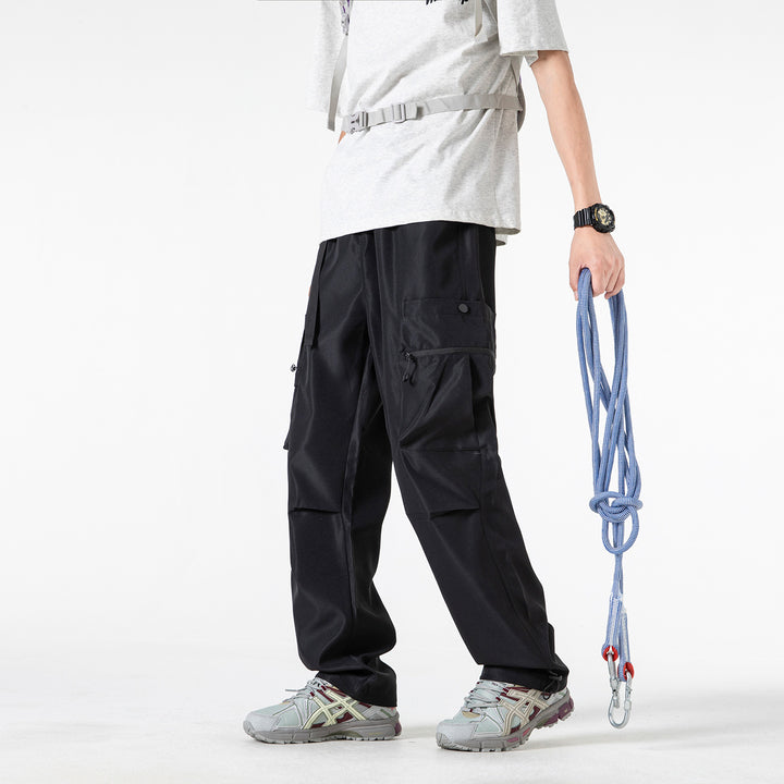 Herren Baggy‑Technische Cargo‑Hose mit integriertem Sicherheitsgurt und verstellbarem Saum Echo Archiv
