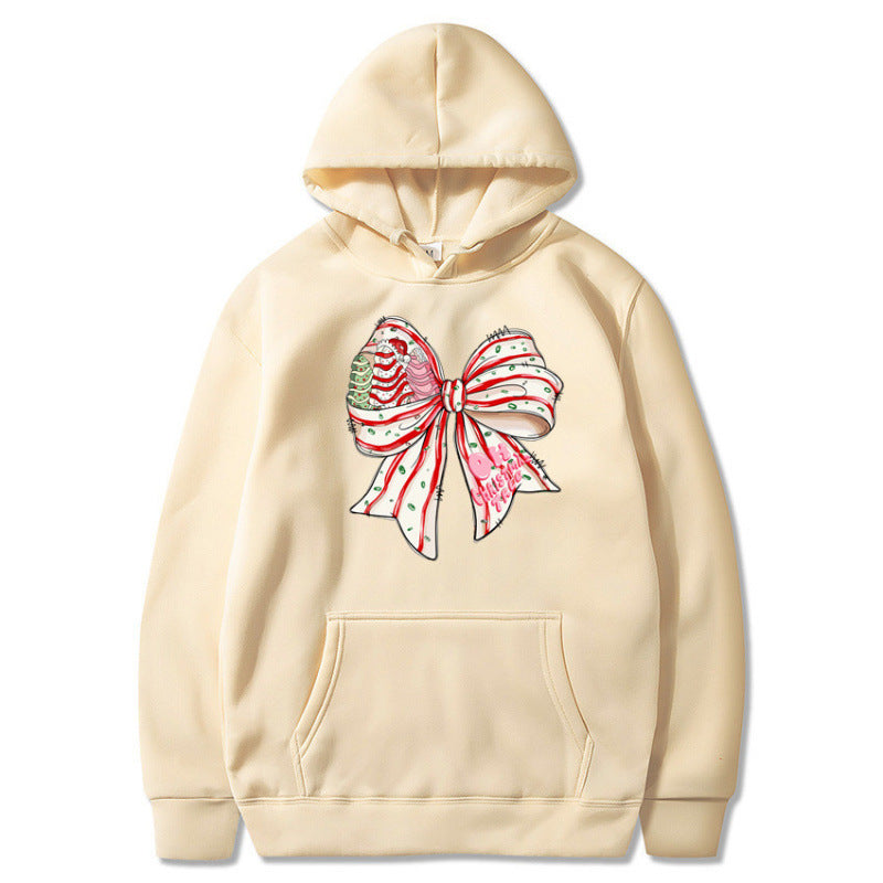 Damen Kapuzenpullover mit festlichem Schleifenmotiv Echoarchiv