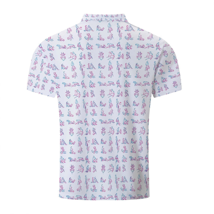 Herren Kurzarm Poloshirt mit kreativem Motivdruck Echoarchiv