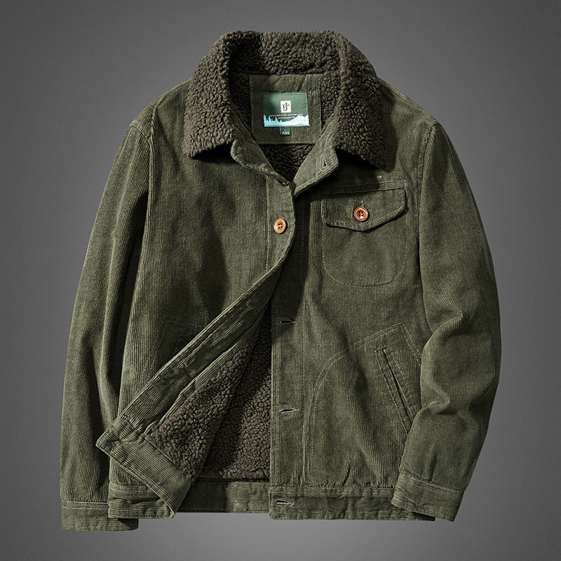 Herren bequeme Cordjacke mit Teddyfutter Echo Archive
