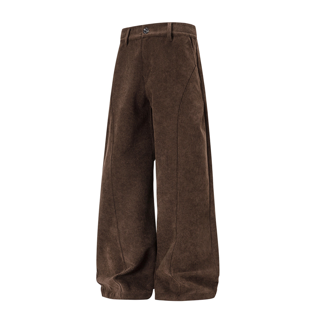 Damen Weite High-Waist Cordhose mit weitem Bein und dekorativer Teilungsnaht Echo Archiv
