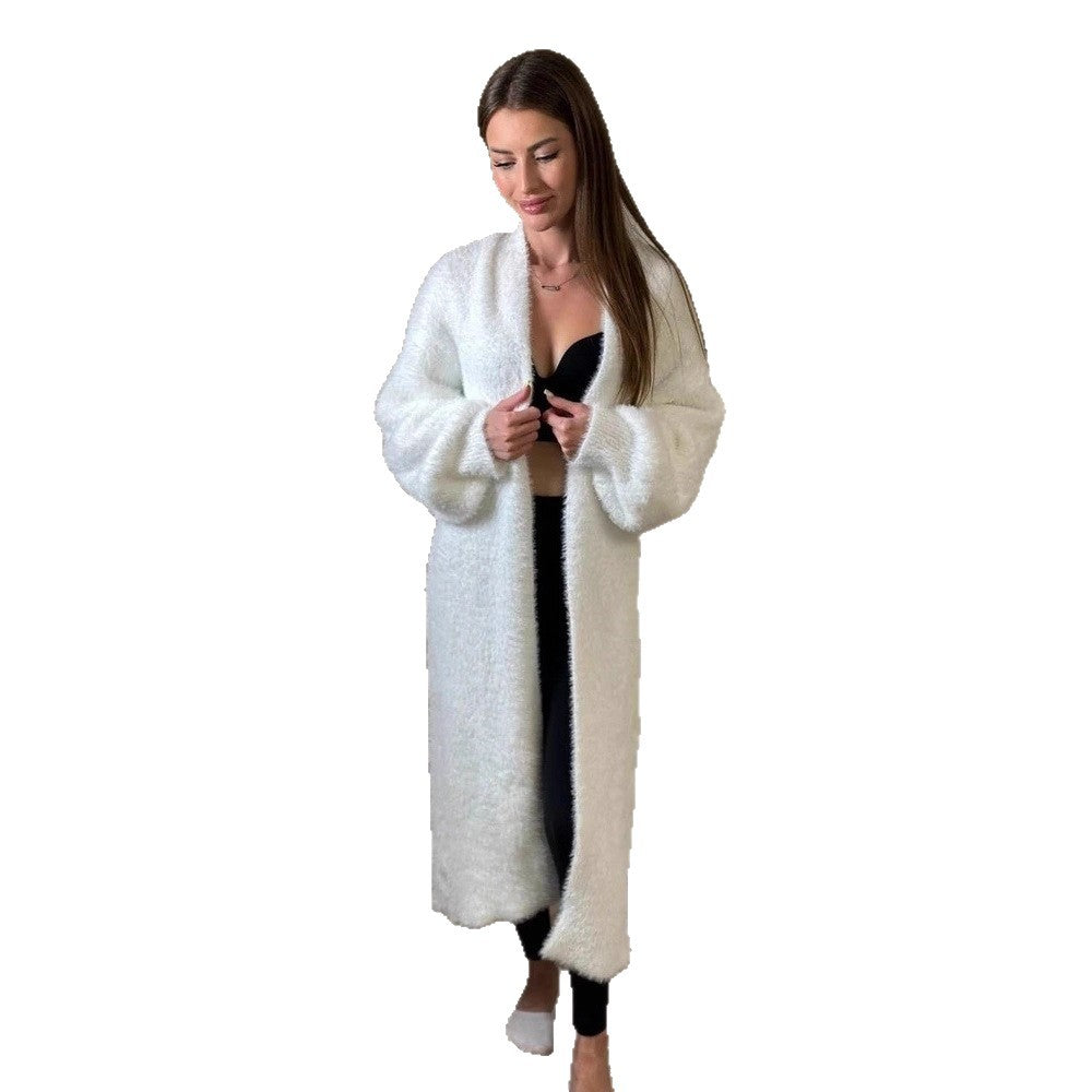 Damen Flauschiger Strickmantel Echo Archiv