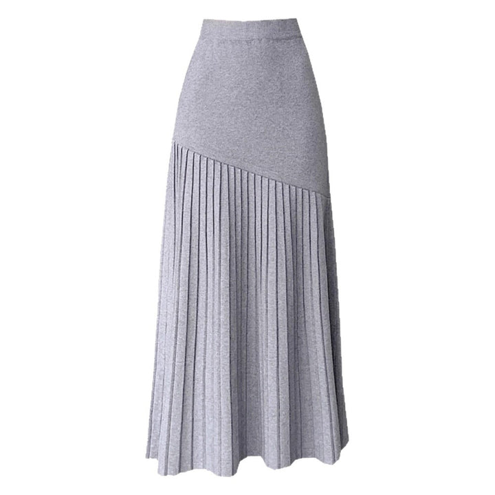 Damen Plissierter Maxirock mit asymmetrischem Design Echo Archiv