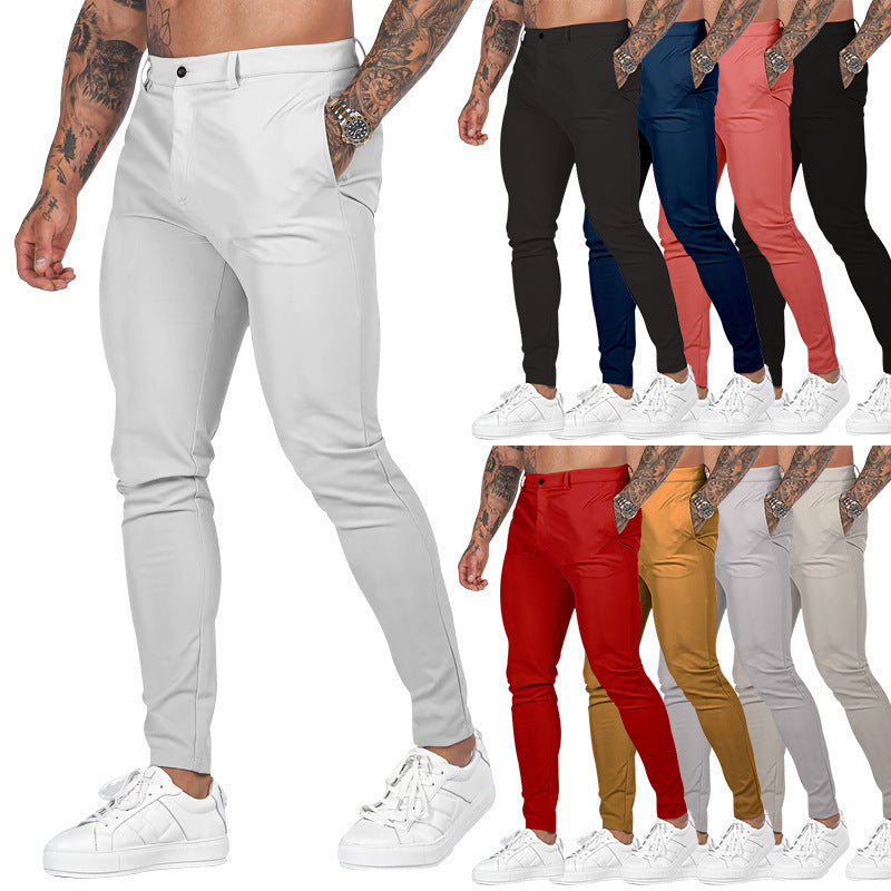 Herren nan Slim-Fit Stretch-Chino mit schmal zulaufendem Bein und dezenten Eingrifftaschen Echo Archiv