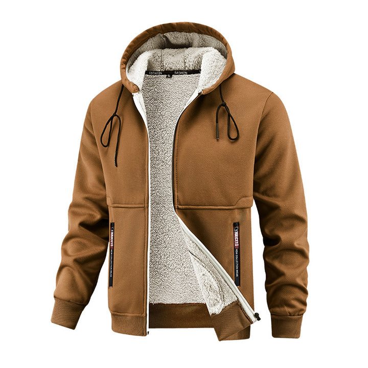 Herren Kapuzenjacke mit kuscheligem Innenfutter und praktischen Taschen Echoarchiv