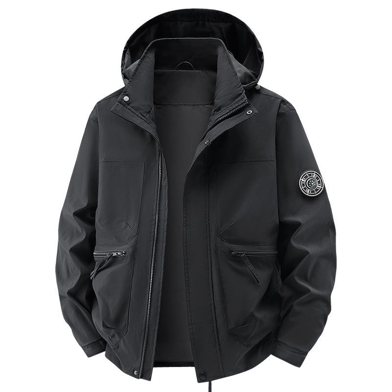 Herren Technische Wetterjacke mit abnehmbarer Kapuze Echo Archiv