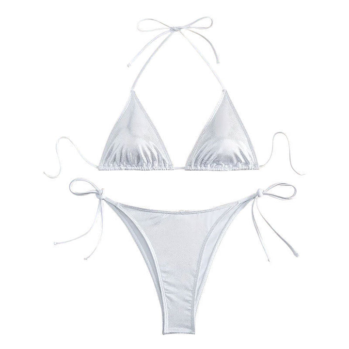 Damen Triangel-Bikini mit glänzendem Netzdesign Echo Archiv